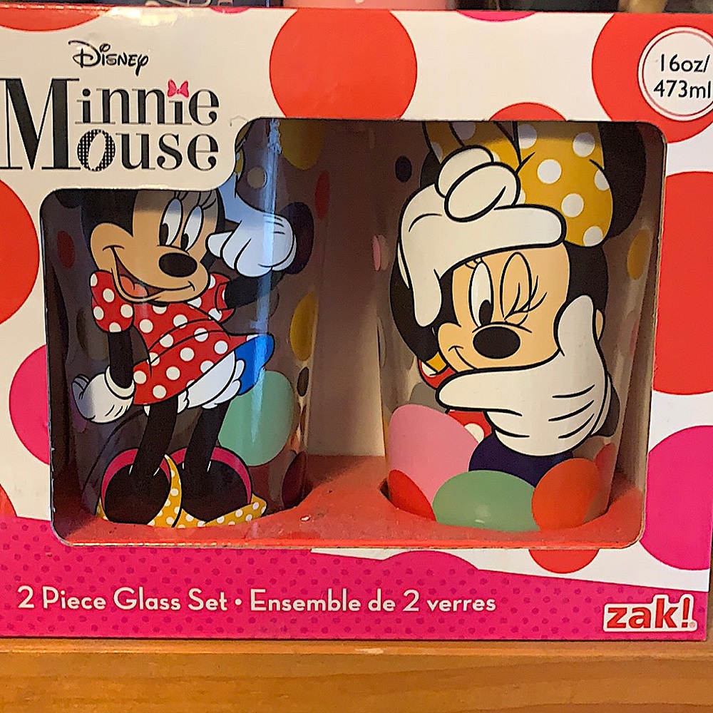 Minnie Mouse 2 piece Glass Set